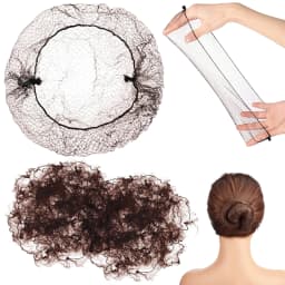 10/20/30 Pcs Durable Nylon Hair Net for Bun Hair Style Tool Black Brown Hair Net for Wigs Mesh Hair Styling Hairnets