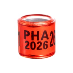 PHA 2026/2027 Pigeon Foot Ring ID 8mm With Numbers Aluminum Plastic Racing Pigeon Outdoor Training Marking Ring 60 Pcs
