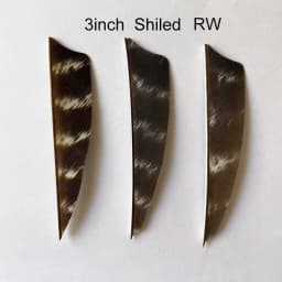 50 Pcs RW Natural Turkey Archery Arrow Feathers Shield 3/4/5 Inch Arrow Fletching Vanes For Bow Arrow DIY Fletches Feather