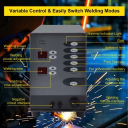 Jewelry Pulse Spot Welding Machine with Argon Protection for Gold Silver Repair and Metal Jewelry Making Tool
