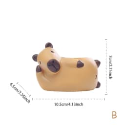 Cute Capybara Small Plant Pot Resin Succulent Planter for Home Office Desk Mini Ornament Fairy Garden Flowerpot Decoration