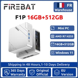Firebat F1P Mini PC AMD Ryzen 7 H255 16GB LPDDR5 512GB SSD Win11 Pro Desktop Mini Computer USB 4.0 Wi-Fi 6 BT 5.2