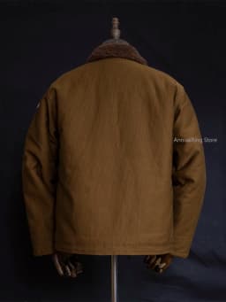 Red Tornado N-1 Deck Jacket Men US Navy Military Coat Loose Fit Thick Wool Lined Vintage Workwear Autumn Winter Outerwear