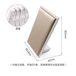 Champagne White Display Case Necklace Rack High-End Jade Jewelry Display Props Counter Display Crystal Exhibition Stand