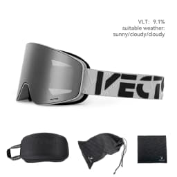 VECTOR Brand Double Layer Anti Fog Magnetic Absorption Cylindrical Ski Goggles UV400 Men Women Ski Glasses Snowboard POC Glasses