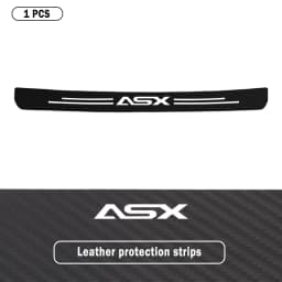 Car Rear Trunk Anti-Kicked Protection Strip for Mitsubishi ASX Logo Trunk Bumper Guard Plate Carbon Fiber Sticker Accessories