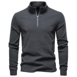 AIOPESON New Men Solid Color Zipper Soft Shell Sweatshirt Long Sleeve Breathable Warm Pullover Casual Streetwear Jacket