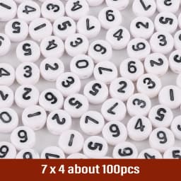 7mm Black White Mixed Letter Acrylic Beads Round Flat Alphabet Spacer Beads For Jewelry Making Handmade Diy Bracelet Necklace