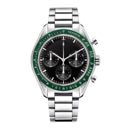 Custom Logo Diy Glow Watchs 40mm Vk63 Quartz Movement Watch Man Waterproof Mens Quality Luxury Mineral Glass Time Running Second