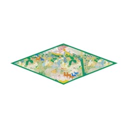 Forest And Animal Printing Diamond Twill Silk Scarf Woman Luxury Bandana Headband Hijab Foulard Neckerchief Shawl For Ladies