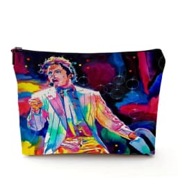 Super Star Michael Jackson Cosmetic Bag Double Print Makeup Bags Women Wedding Handbag Lady Travel Organizer Child Wallet