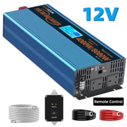U.K Plug 4000W Pure Sine Wave Power Inverter 8000W DC 12V/24V To AC 240V Voltage Converter Solar Car Inverter Transformer