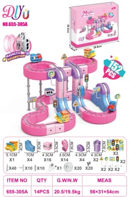 Brand-New Sell Well Anti-Gravity Magnetic Attraction Track Train Changeable Magnetic Magic Rail Car Electric Train Toy