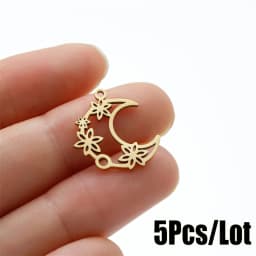 Sun Moon And Star Charm Bracelet Kit Making Supplies Diy Stainless Steel Necklace Pendant Jewelry Creation Trinket Decoration
