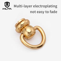 WUTA Round Head Swivel Rivet Leather Rivet with Pull Ring Leather Craft Screw Rivets Metal Handmade DIY Leather Crafts Accessory