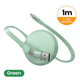 2 In 1 PD 66W/240W Fast Charging USB C Cable Retractable USB Type C To USB C Data Cord For IPhone17 Carplay Laptop Data Cable 1M