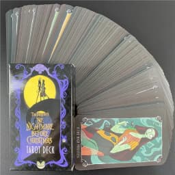 Cartoon DSN The Nightmare Before Christmas Tarot Deck and PDF Guidebook Board Game Divination Tell The Future Birthday Gift
