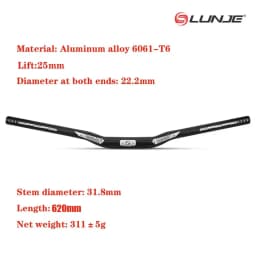 MTB Handlebar Aluminum Alloy Bicycle Handlebar for Road Mountain Bike Handlebar 31.8mm*650/720/780mm Steering Wheel for Bicycle