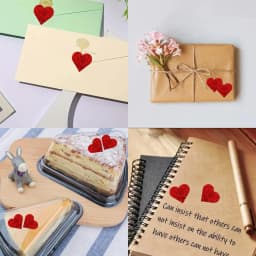 500Pcs Red Pink Heart Stickers for Valentines Day Wedding Gift Packing Bag Packaging Labels Love Scrapbooking Diy Stickers