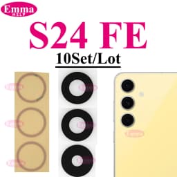 10sets Back Rear Camera Lens Glass For Samsung S24 S25 S26 Ultra S22 S23 Plus Lens Glass with Adhesive Oleophobic Coating