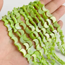 Oval Colorful Shell Beads Rice Shape Natural Mother of Pearl Shell Spacer Beads for Jewelry Making DIY Craft Accessories 15"