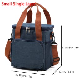 Insulated Lunch Box for Men & Women Collapsible Leakproof Double Cooler Bag Large Capacity Travel Camping Lunch Bags for Work