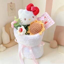 Genuine Hello Kitty Plush Toy Anime Stuffed Animals Keychains Creative Handmade Bouquets Christmas Vanlentine Birthday Gifts
