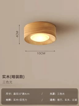 corridor lamp Walnut ceiling lamp ash wood led lights for room living room Spotlights Porch light home decor lighting Fixtures