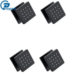 Chrome Black Brass Body Sprays Square Shower Spa Massage Body Jets Golden Concealed Shower Spray Head Faucet Accessory