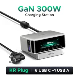 UGREEN 300W GaN Charger With Smart Display PD 3.1 7 IN 1 Desktop Charging Station For MacBook Air Pro Laptop iPhone Samsung iPad