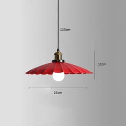 American Retro Red Pendant Lamp Led E27 Industrial Style Lighting Hot Pot Barbecue Modern Iron Art Restaurant Decor Lighting
