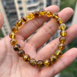 Original Amber Bracelets for Unisex New Genuine Irregular Beads Natural Black Medical Green Healing Jewelry Factory Unique Gift