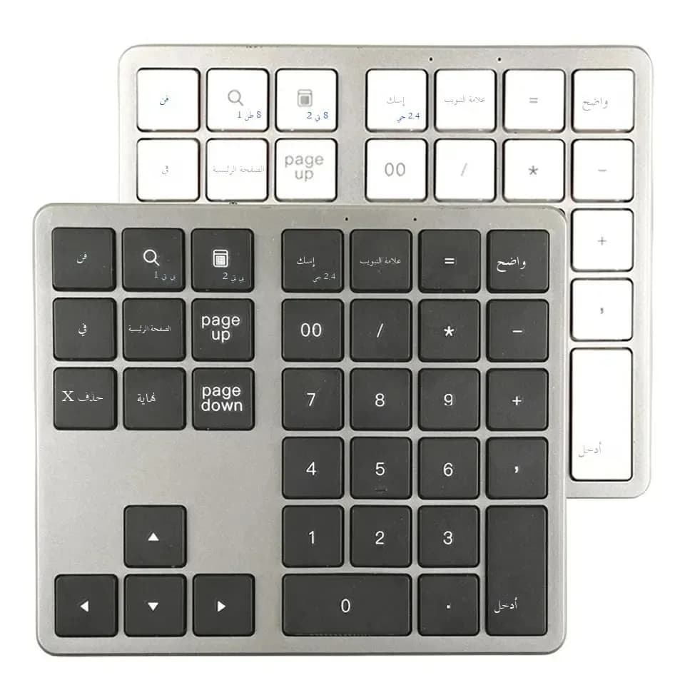 Wireless Numeric Keypad K35, 2.4Ghz & Bluetooth Dual Mode USB-C Rechargeable Numpad for Windows Android iOS