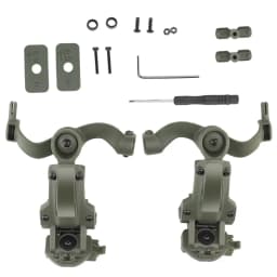 BOOIU Tactical Headset Holder Fast Helmet Rail Mount Adapter Multi-Angle Rotation Pickup Headphone Bracket OPS CORE ARC/Wendy