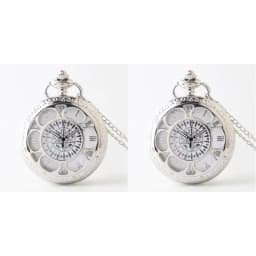 Creative Silvery Engraved Hollow Quartz Pocket Watch with Arabic Numerals Vintage Pendant Necklace for Birthday Gift Chain