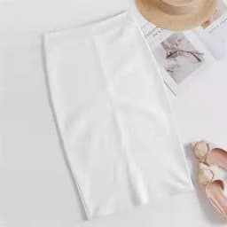 2024 summer new women's stretch slim temperament bag hip skirt ladies Knee-Length Casual Polyester Solid