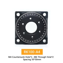 Rotation Mount 360 Degree Indexing Table Optical Adjustment Mirror Frame Fixed Wave Plate Polarizer Compatible SM1 For RK100-A