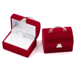 1 Piece Small Jewelry Box Velvet Wedding Ring Box Necklace Display Box Cute Bear Gift Box Container Case for Jewelry Packaging