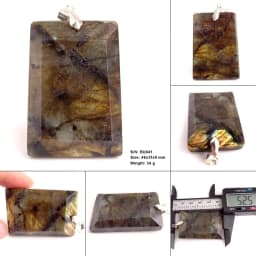 Stone Craft Natural Labradorite Raw Stone Polishing Geometric Shape Crystal Labradorite Pendent Exquisite Natural Training Stone
