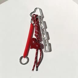 Fashionable Keychain Handmade Key Knot Keyring Heart Bag Pendant Versatile Phone Charm Hanging Accessory Gift