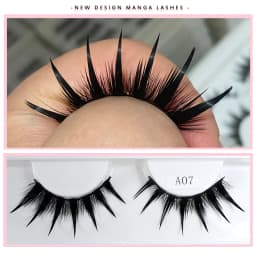 New Design Fashion False Eyelashes Cosplay Dramatic Spike Wet Lashes Makeup Manga Fake Eyelashes