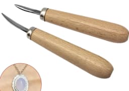 Jewelry Stone Setting Tools Kit - Grooved Prong Pusher Square Bezel Pusher Bezel Roller with Wooden Handle for Jewelry Making