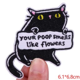 Hot New Animal Cat Embroidered Patches Iron On Patches For Clothing Thermoadhesive Patches Cartoon/Frog Dinosaur Duck Patch DIY