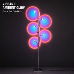 Luxury LED Projection Floor Lamp Nordic Rainbows Standing Lamps Art Bar Bedroom Bedside Floor Lights Home Decora Dropshipping