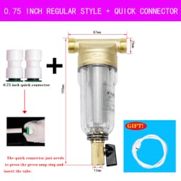 1/2' 3/4' 1' Pre-Filter Stainless Steel Brass Front-Mounted Filter Household Central 40-Micron Water Purification Element