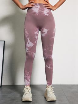 Tie Dye Seamless High Waisted Workout Leggings For Women Scrunch Butt Lifting Yoga Gym Athletic Pants