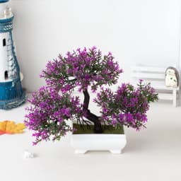 Artificial Plants Decoration Potted Bonsai Small Tree Pot Fake Plant Potted Zen Garden Ornaments Table Home Room Decoration