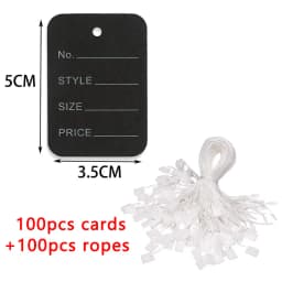 100pcs 3.5x5cm Kraft Paper Tags White Price Labels Color Blank Cards for DIY Jewelry Retail Clothes Size Tag Store Hang Labels