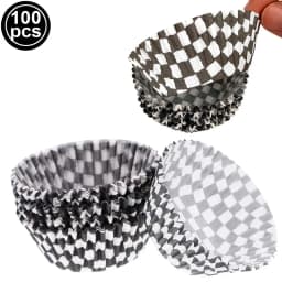 Racing Car Theme Party Decoration Checkered Paper Cups Cake Toppers For Race Theme Party Decor Car Theme Birthday Party Supplies
