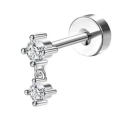 Bobisty 1pc Earrings for Sensitive Ears Surgical Stainless Steel Earrings for Women Dainty Flat Back Earring Stud Hoop Cartilage